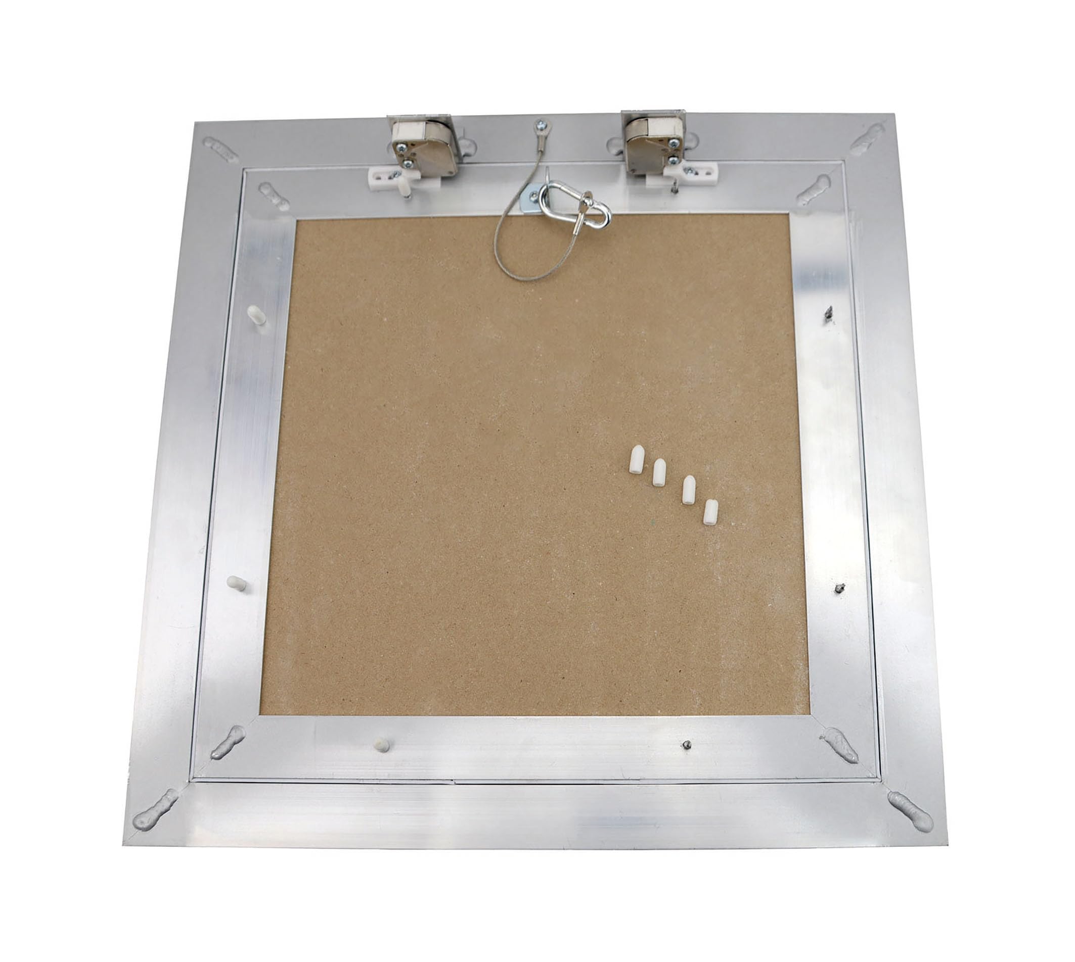 Heka Revisionsklappe 20 x 20 cm (200 x 200 mm) Alu/GK 25 mm aushängbar | Beide Hände frei zum Arbeiten – die ganze Öffnung steht dir offen