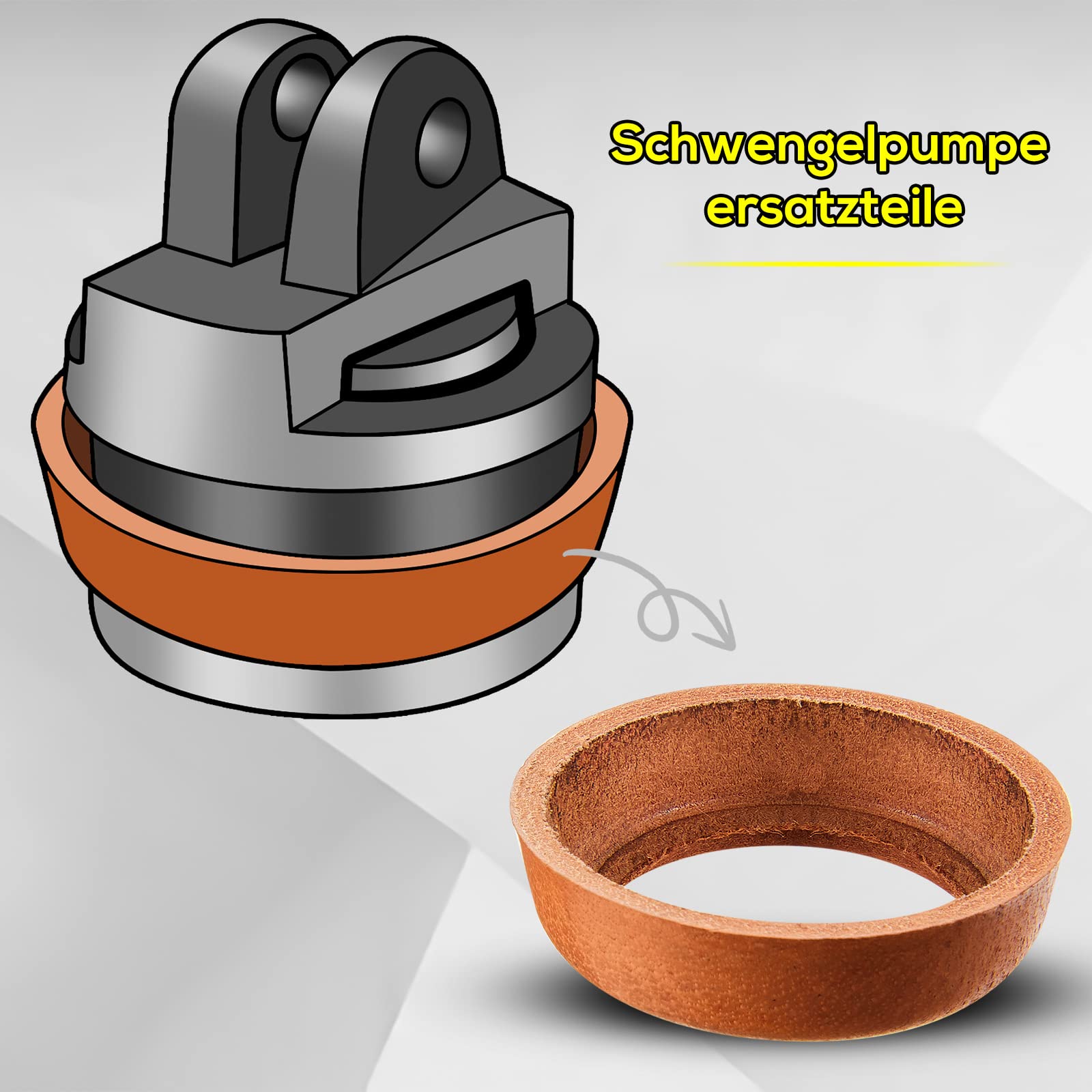 handpumpe wasser dichtung Xujinsongg 3 Stk für Schwengelpumpe Typ 75, Ledermanschette Schwengelpumpen Baumarkt klein Size:46L Dacia Duster 4x4 Dachzelt