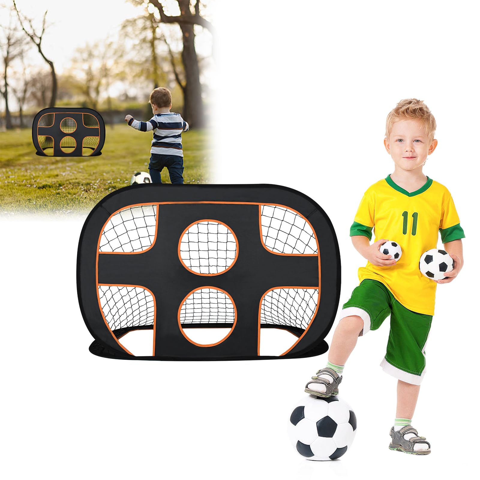 EXTFANS Porta Da Calcio Per Bambini, 2 In 1, Porta Da Calcio