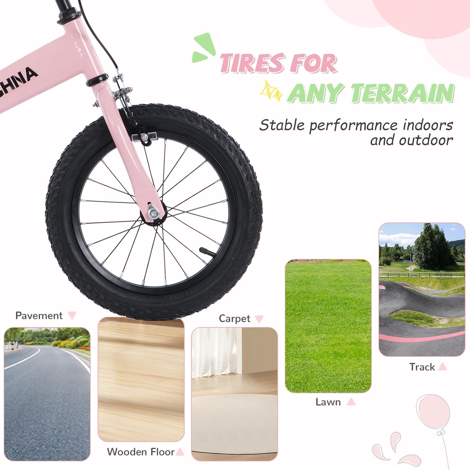 3-in-1 Montessori Balance Bike,Tri-Purpose of Kids Balance Bikes and Toddler Tricycles/Bikes，for 2 3 4 5 6 7 Years Old-14 inch Balance Bike with Training Theory, Pedal Kit, Training Wheels,Brakes