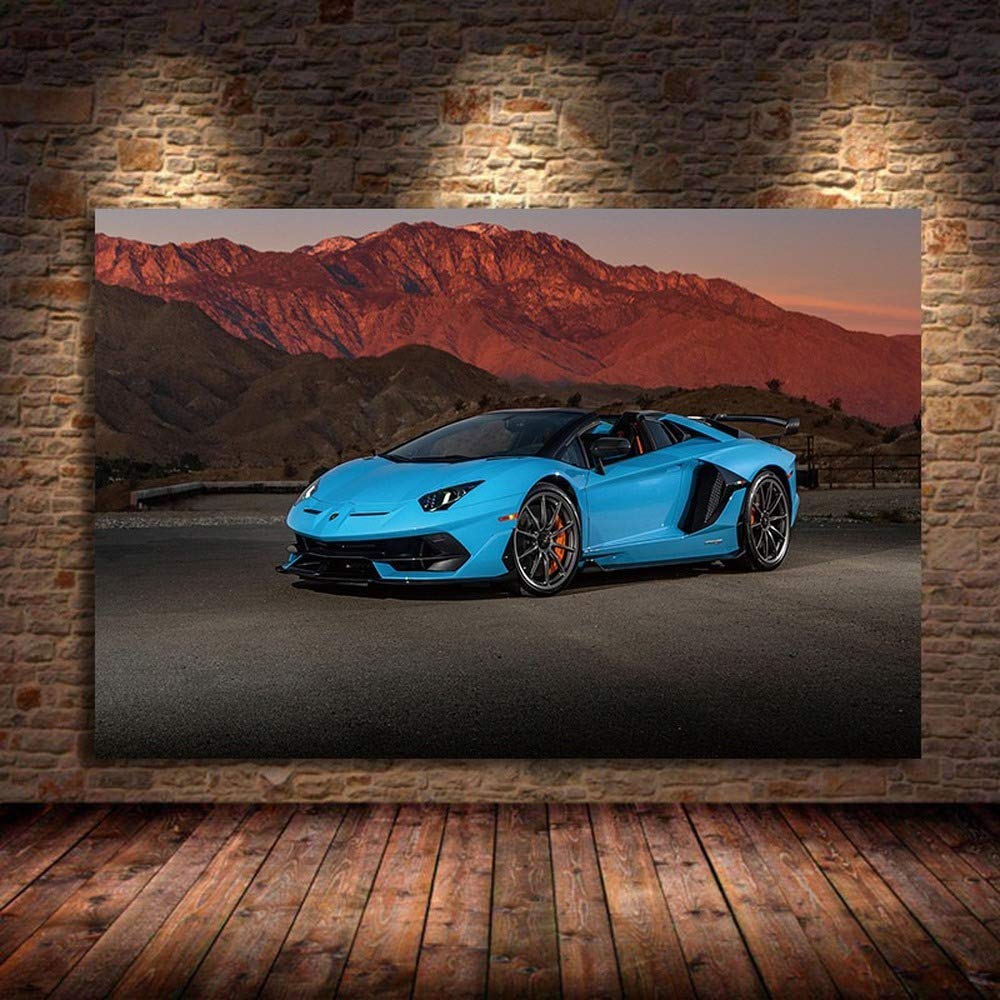 Affiche Lamborghini Aventador Roadster cadre non inclus 80x120 cm decor salon