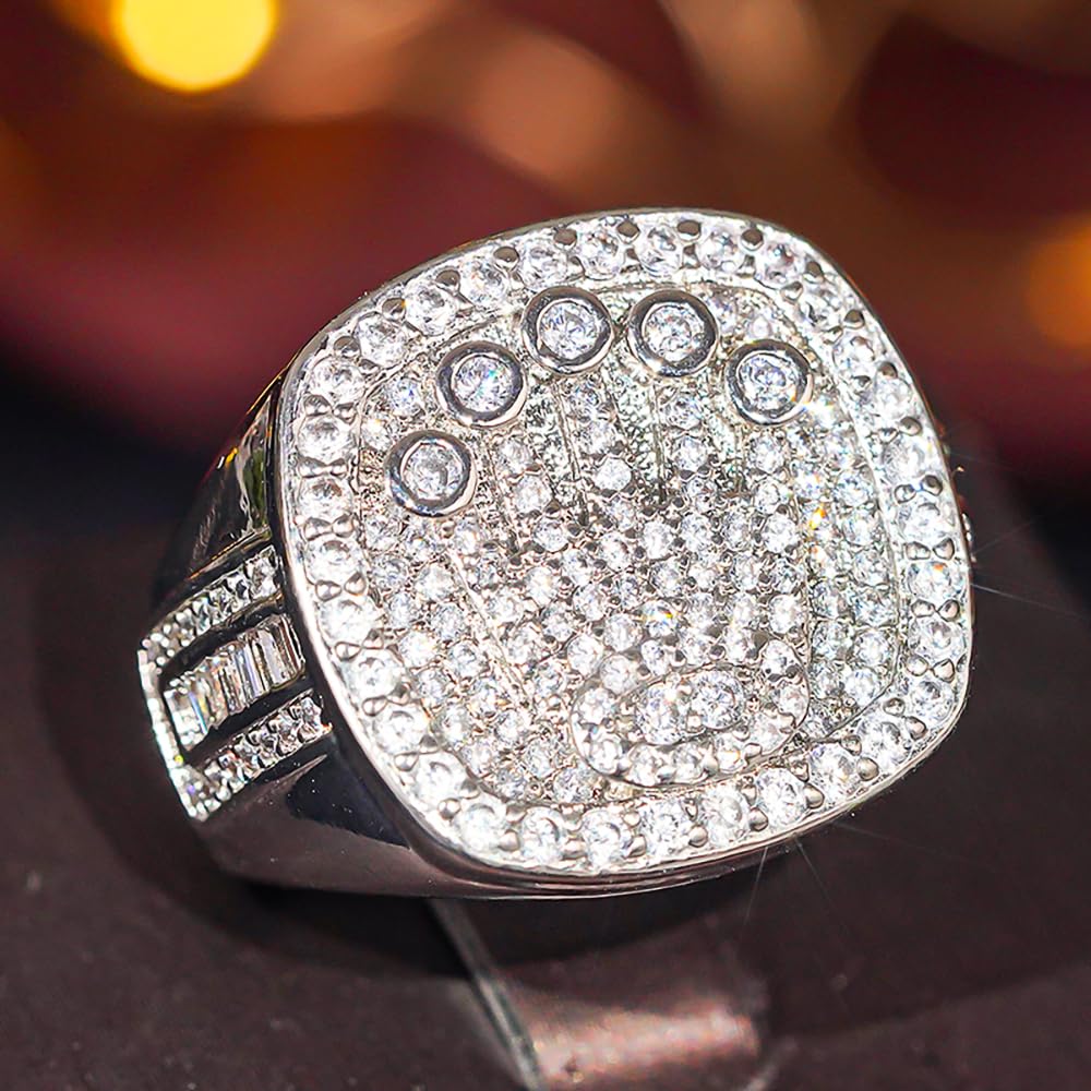 Luxury Shiny CZ Ring for Women Sparkling Statement Jewelry for Party | Daily Commuting, Art Exhibition, Gallery, Light Formal Event, Shopping, Hang