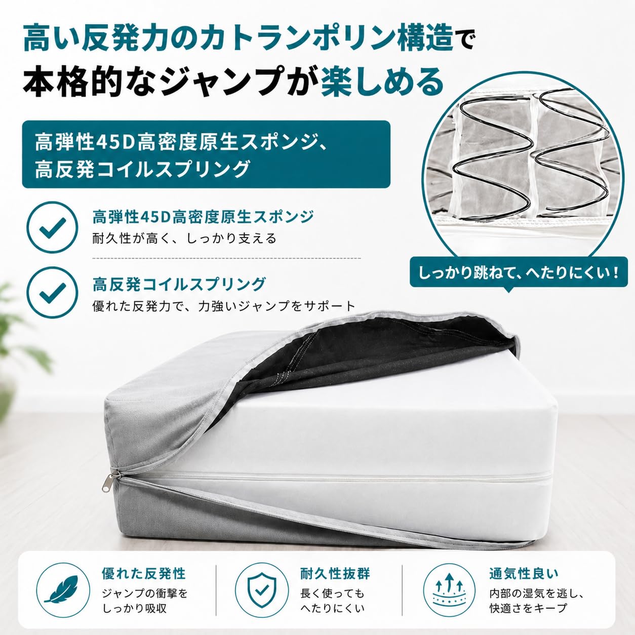 Amazon | Fuwata トランポリン 室内用 大人用 家庭用 こども用 ミニ