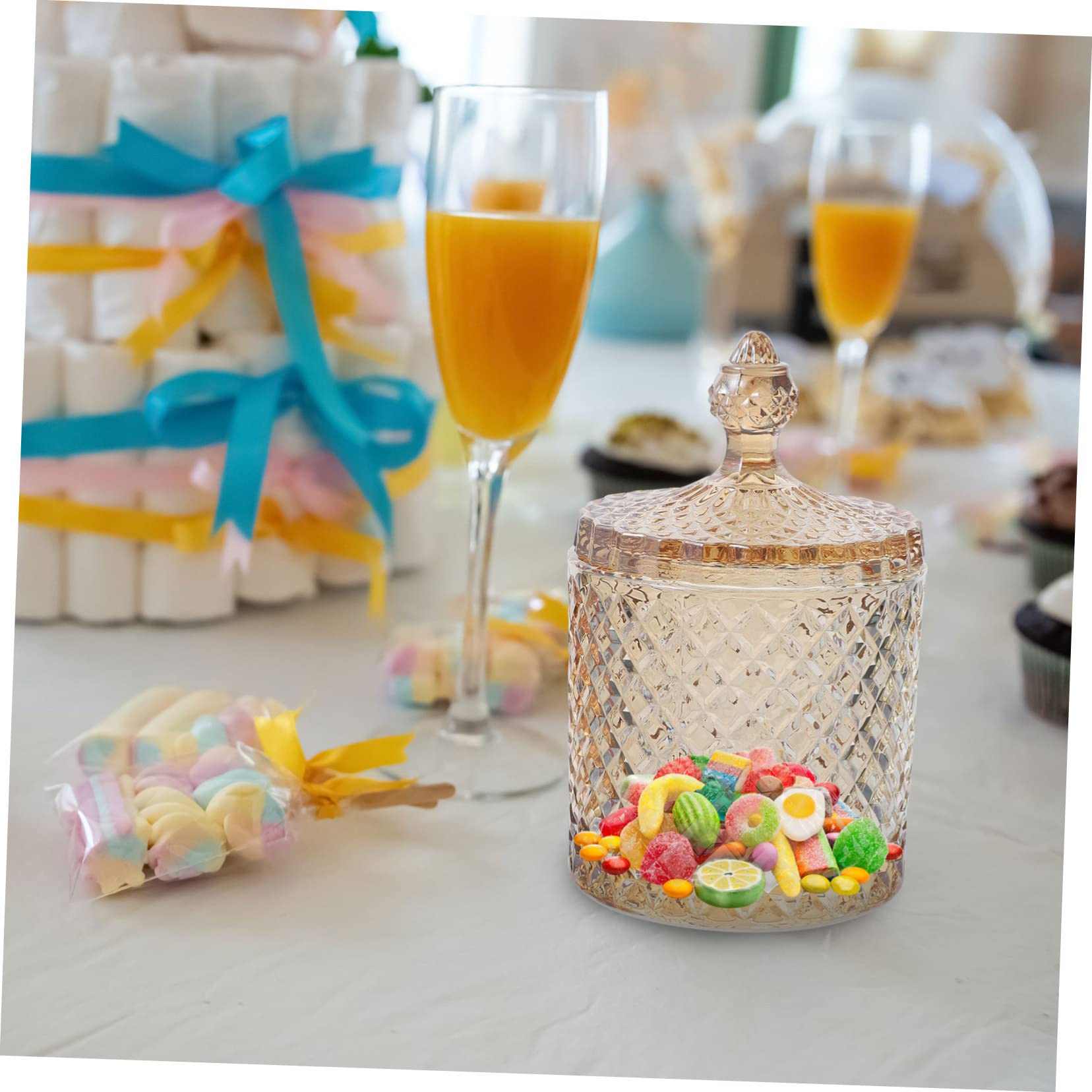 Alipis Boîte de Rangement en Verre à Double Couche avec Couvercle 1pc | Rangement Ménager, pour Noix et Fruits Secs, Design Délicat, Bocal Cuisine Couleur Aléatoire