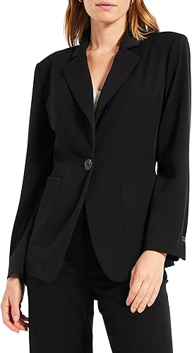 NIC+ZOE Women's Petite Essential Avenue Blazer, Black Onyx