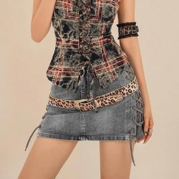 Amazon | [Lamerry] ウエスタンベルト ヒョウ柄 レオパード