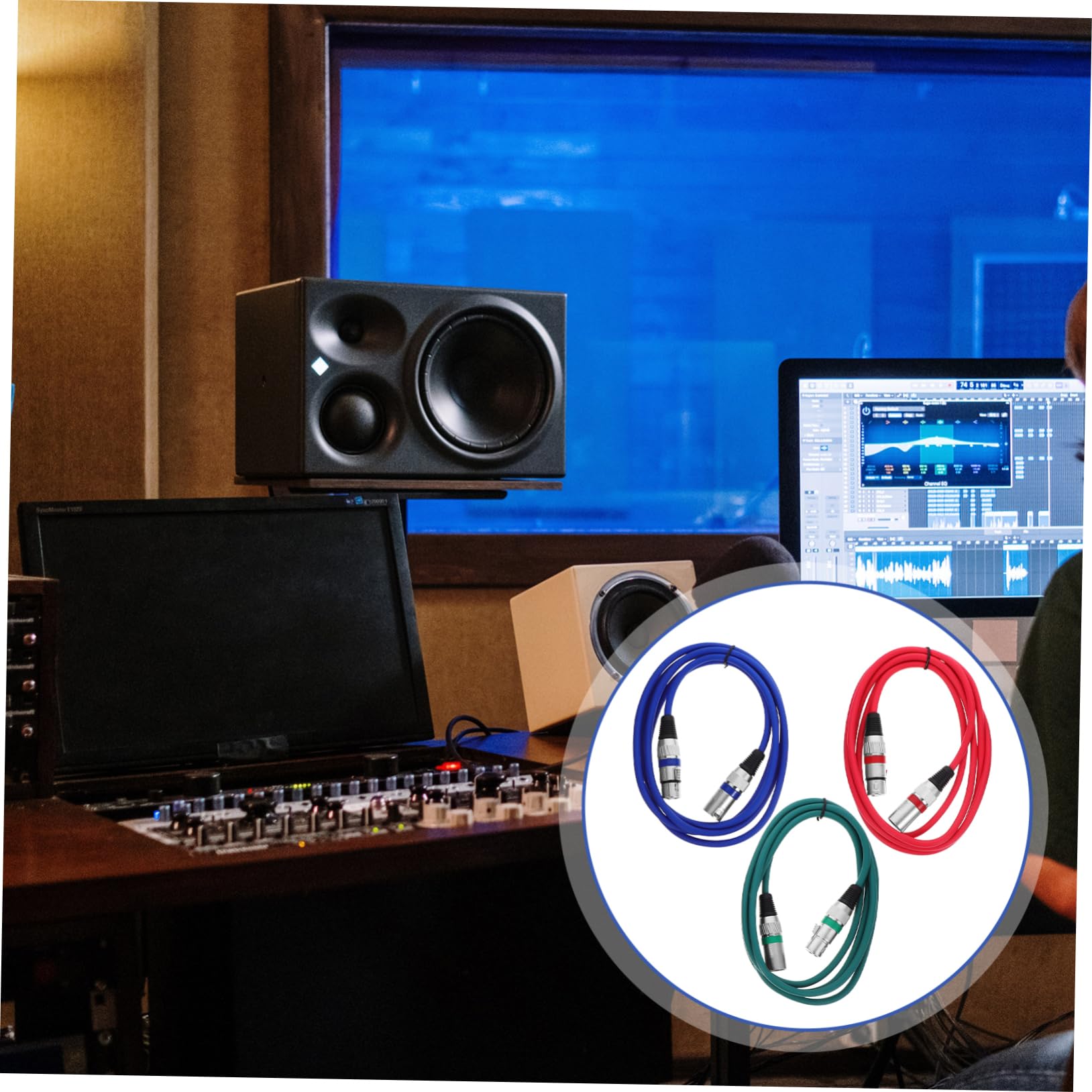 4 Set Cavo Xlr Connettore Maschio Per Microfono Design Core Trasmissione Audio Affidabile Per Attrezzature Audio Professionali 3 Pezzi*4