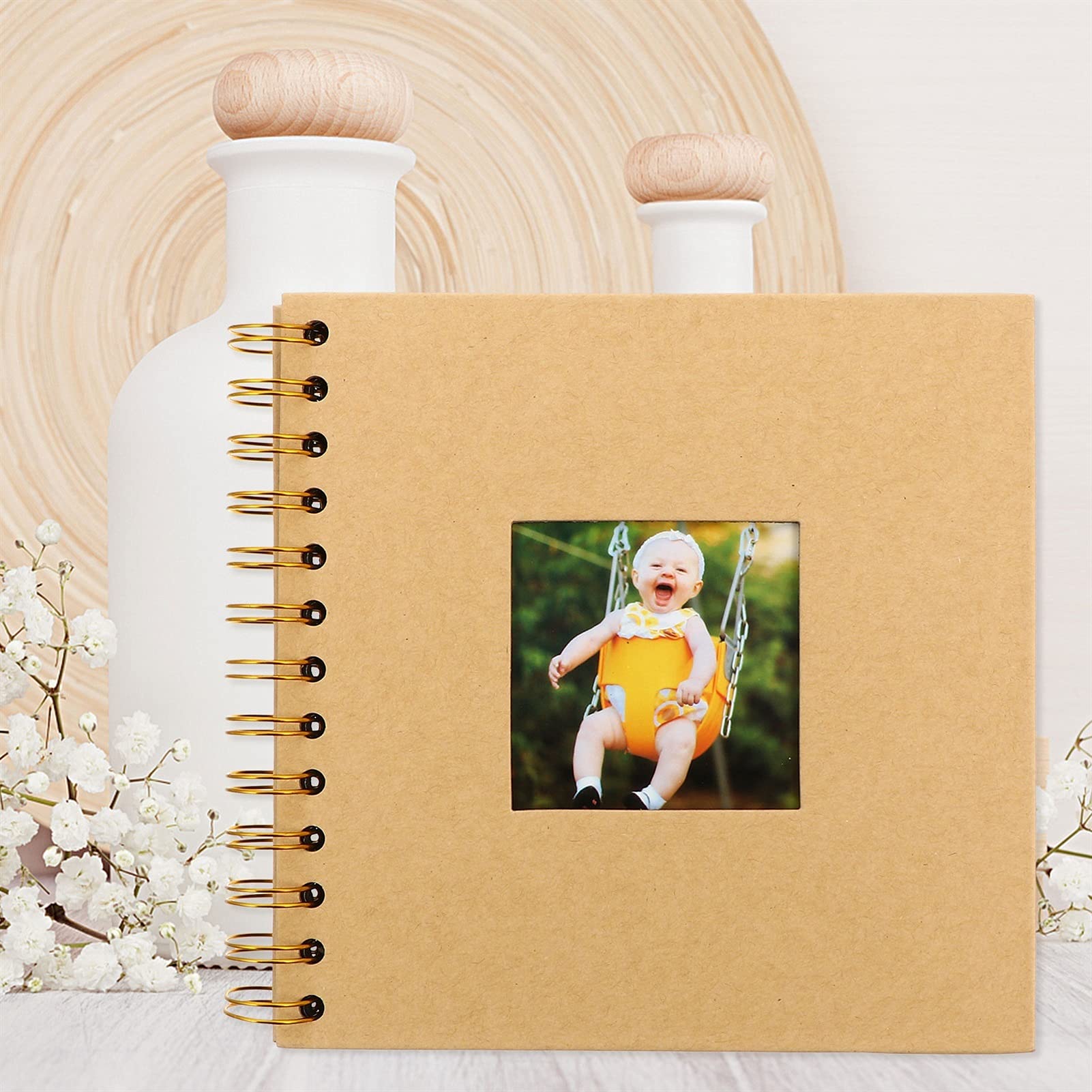 Álbum de fotos Creative Photo Album Página Scrapbook Photo Album Memory Book Libro de visitas 20 Páginas for Aniversario Boda Viajar Baby Shower, etc. Album Fotos (Color : Negro)