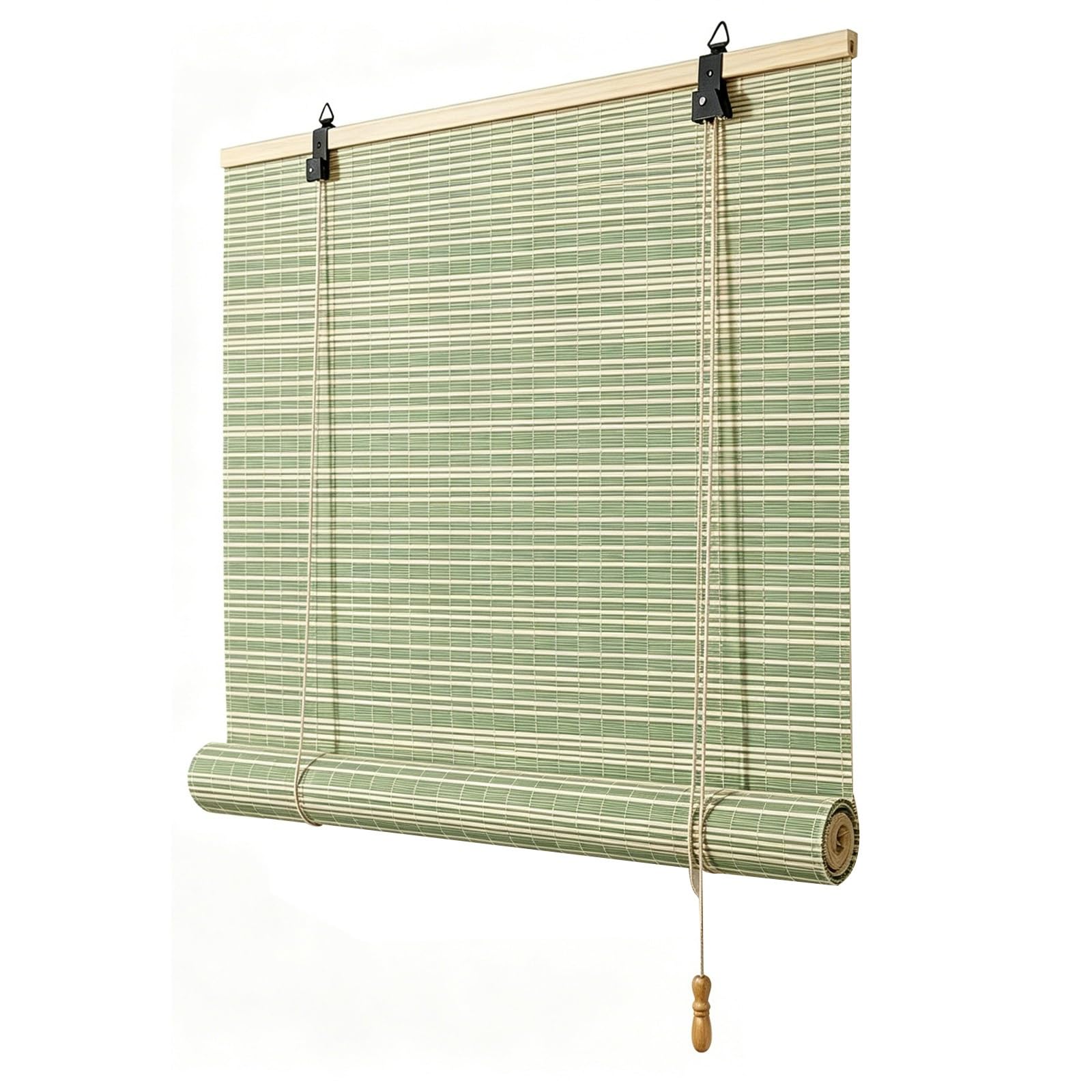 Store bambou extérieur enrouleur vert anti-regards pour terrasse et balcon