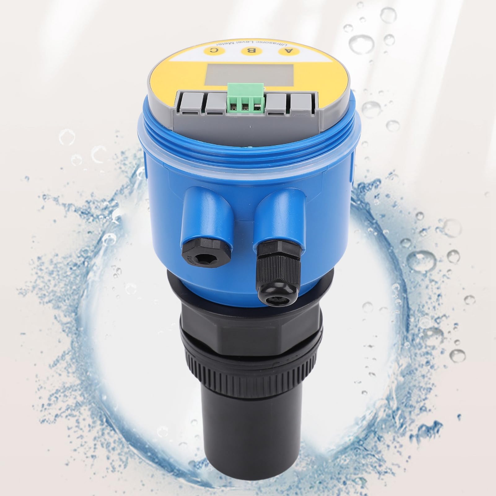 Headerbs Indicador de Nivel de Agua Nivel Ultrasónico DC24V 4-20mA 0-10m
