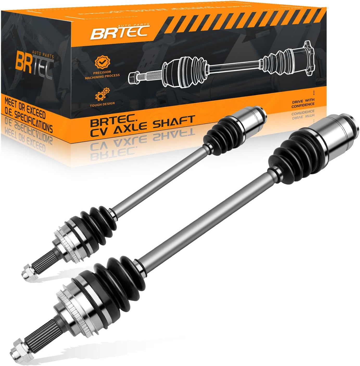 BRTEC 2PCS Front CV Axle Shaft Assembly Compatible with Subaru Baja 2003-2006, Forester 2000-2002, Impreza 2001-2004, Legacy Outback 2000-2004 - 66-7259