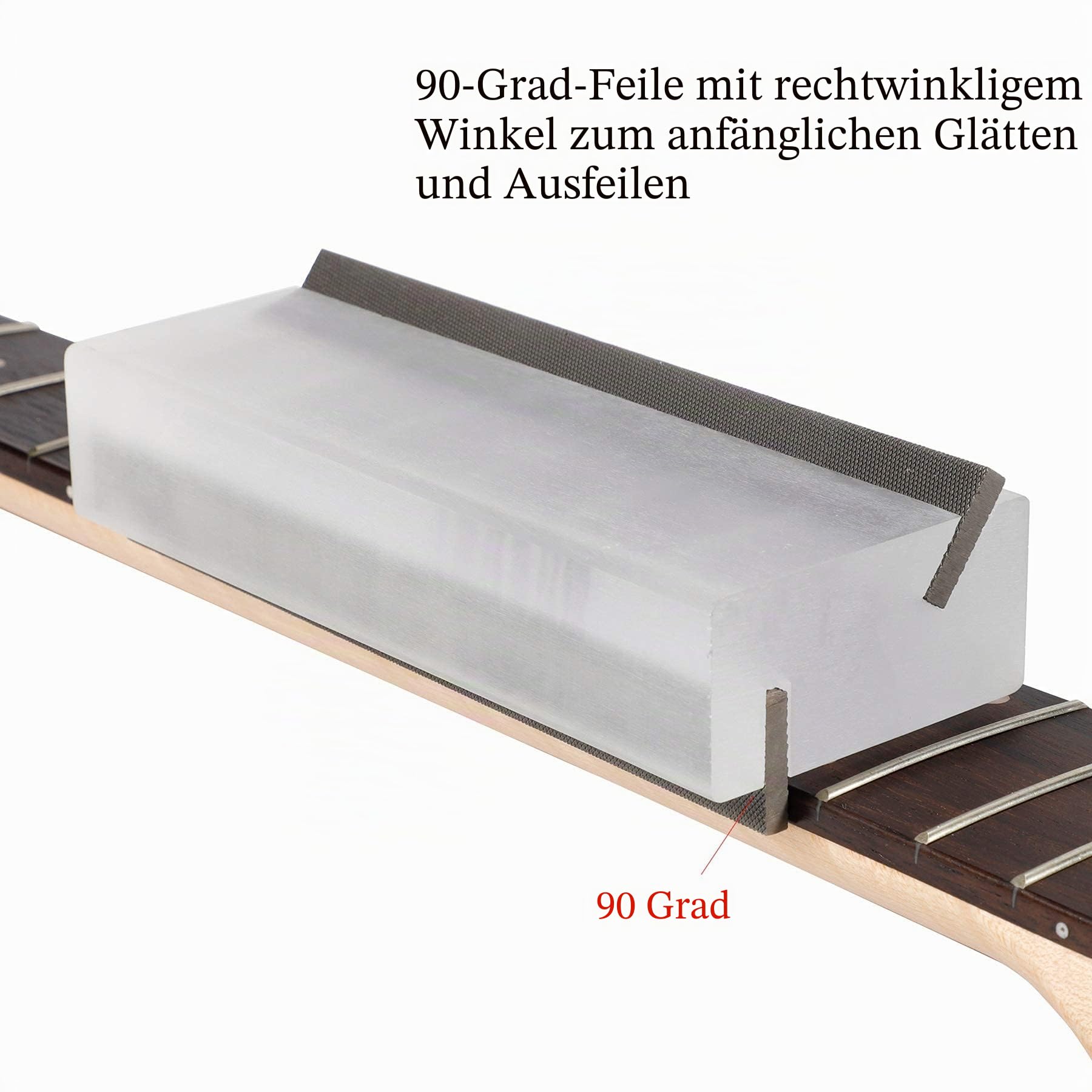 Alnicov Gitarrenbündig-Feilen-Werkzeug (35 Grad und 90 Grad) Gitarrenbauerfeile für Gitarre, Bass
