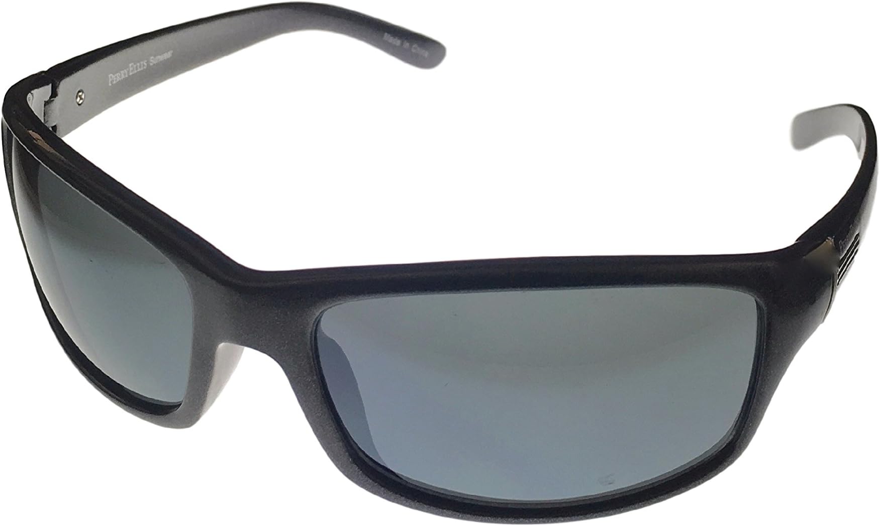 Perry Ellis Sunglasses Mens Speckle Green Plastic Rectangle, Light Flash Lens PE13 2