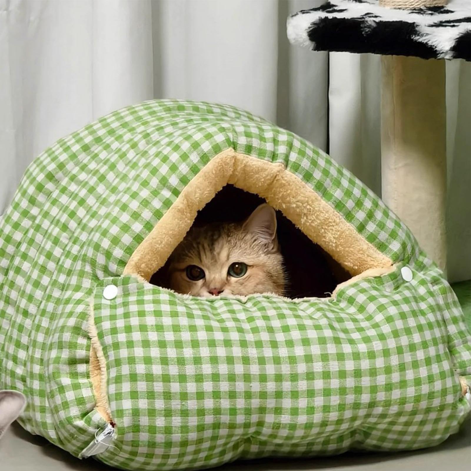 Genérico Saco Cama Dormir para Gatos Manta Térmica Acogedora para Descanso | Cama Gatito Lavable para Invierno, Exterior, Camping, Viaje, Hogar, Dormitorio, Sala de Estar y Apartamento