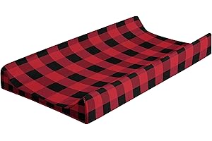 Woodland Nursery Decor Buffalo Plaid Changing Pad Cover