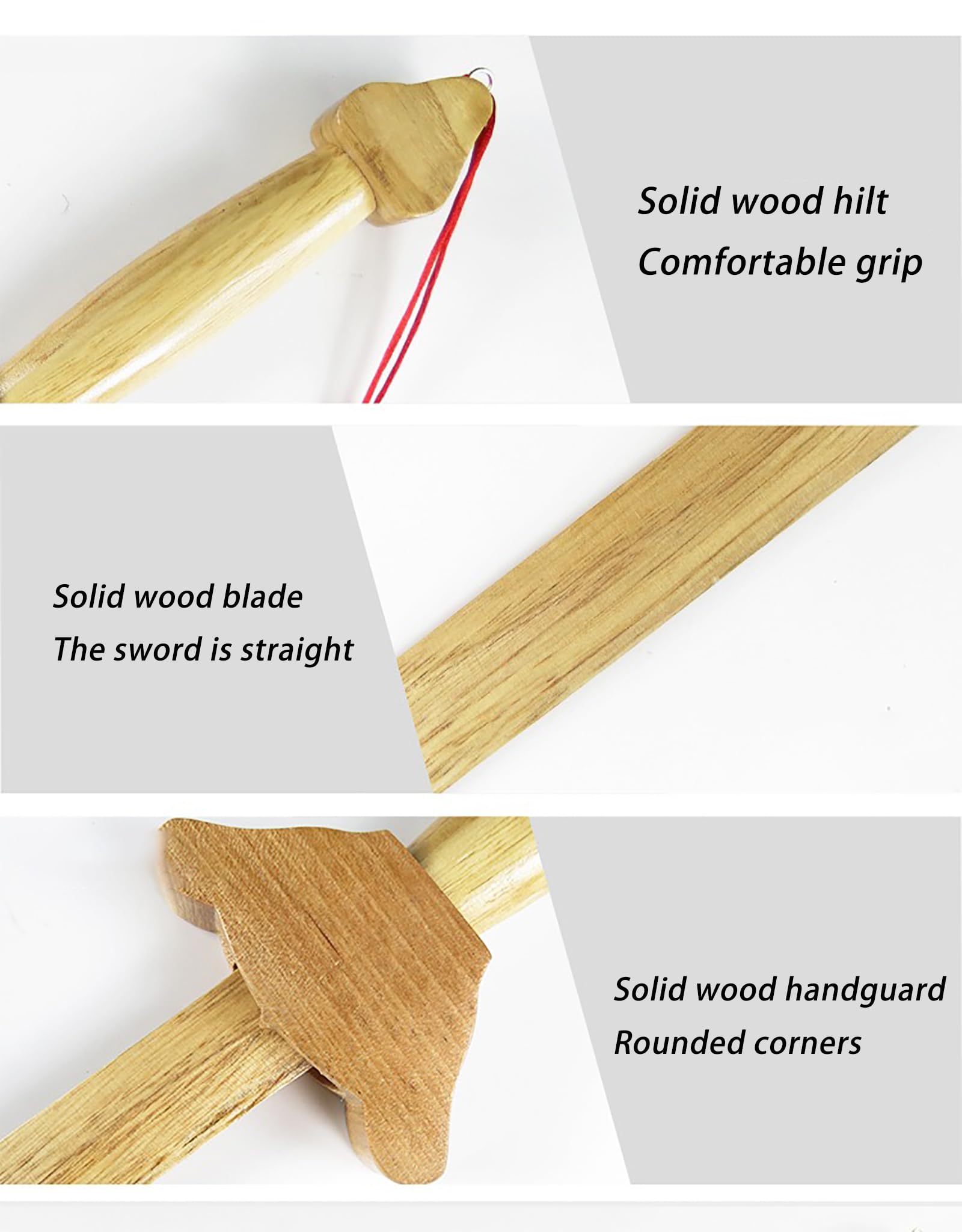 Espada Tai Chi bambú natural con vaina,espada madera maciza entrenamiento artes marciales,espada madera juguete utilería rendimiento,varios juegos práctica,ejercicios matutinos y entrenamiento samurai