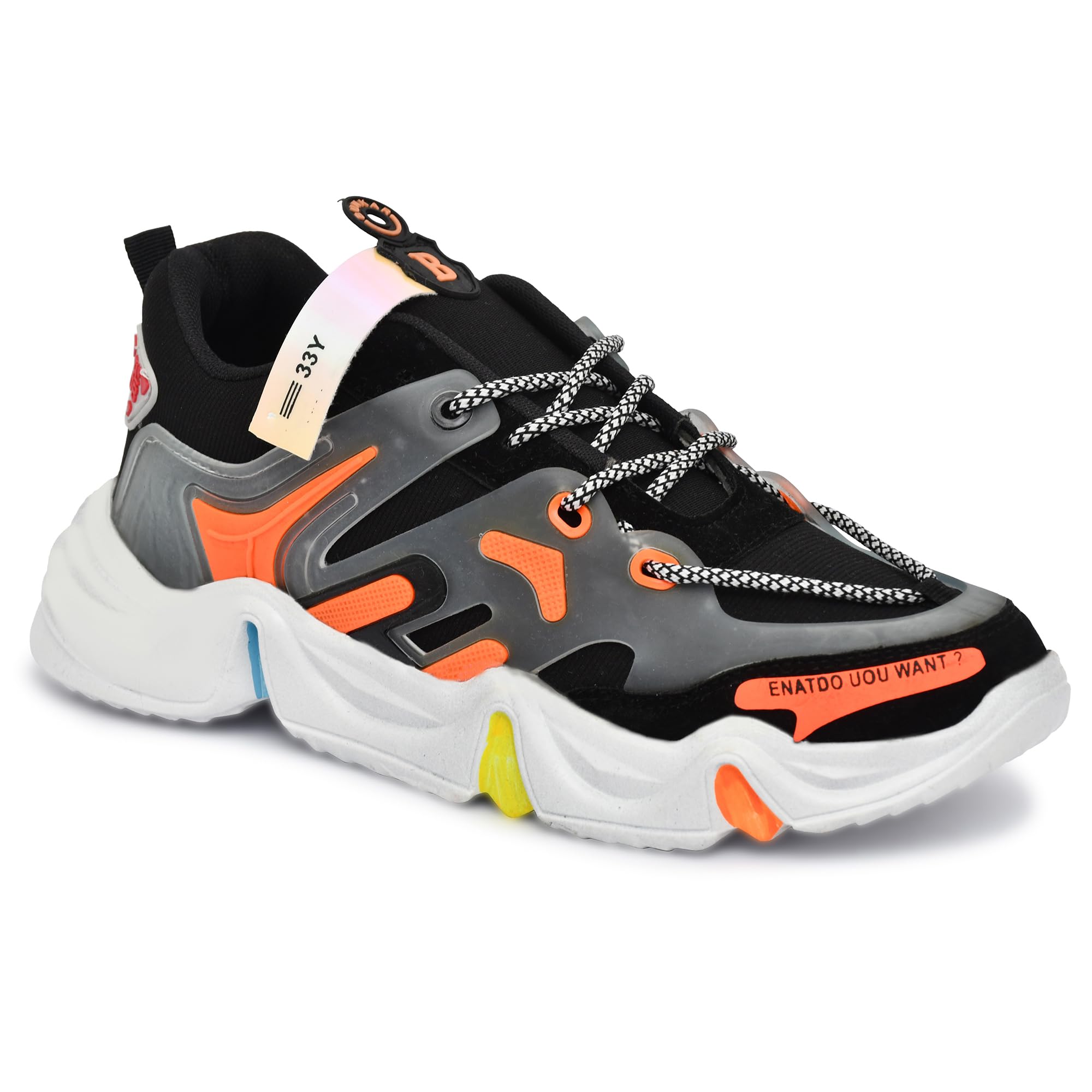 US RED BOX Mens Orange Mesh Lace-ups Sports Shoes 6 UK/India (B0D499Z2W8) Amazon Price History, Amazon Price Tracker