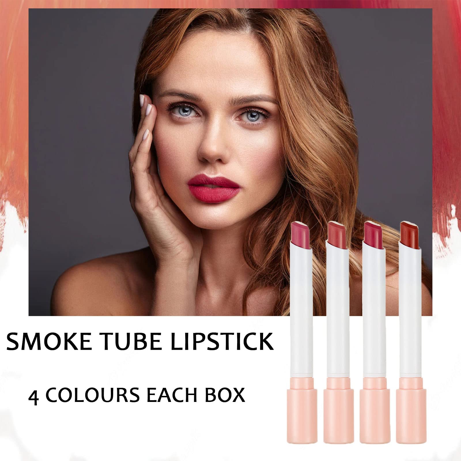 Tongyend Matte Lipstick Set, 4pcs Long Lasting, Highly Pigmented, Non-Stick Cup, Not Fade, Waterproof, Velvet Nude - Image 2