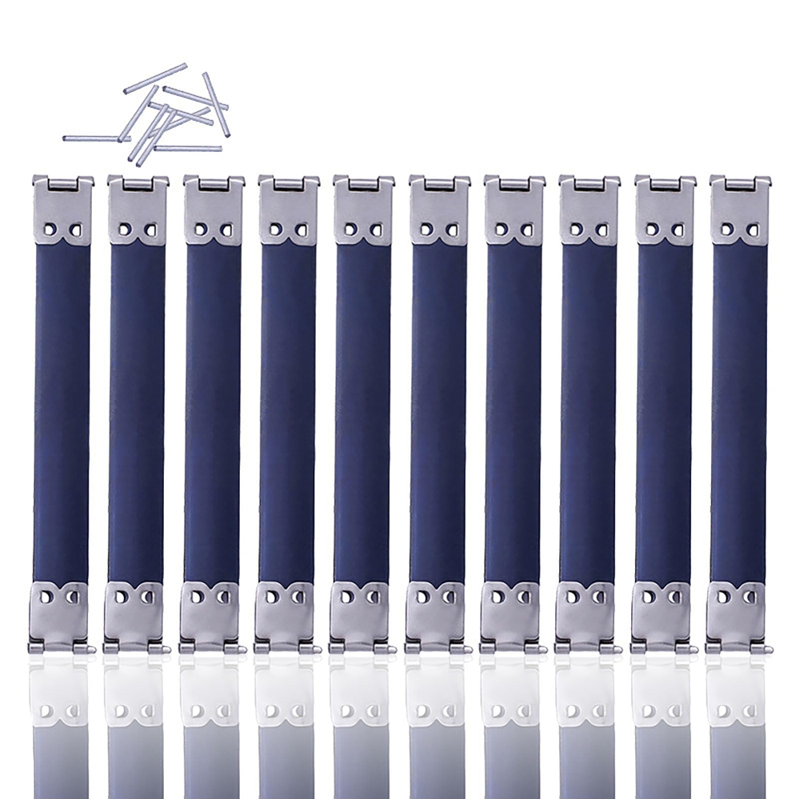 バネ口金 バネクリップ 12cm 10本 DIYバッグ 金具アクセサリー 長いバー バネクリップ付き バネ口金金具 ばね口金 DIYクラフト用品 手提げ袋用/バッグの口袋用/財布用留め具パーツ/ポーチ/財布(銀色)