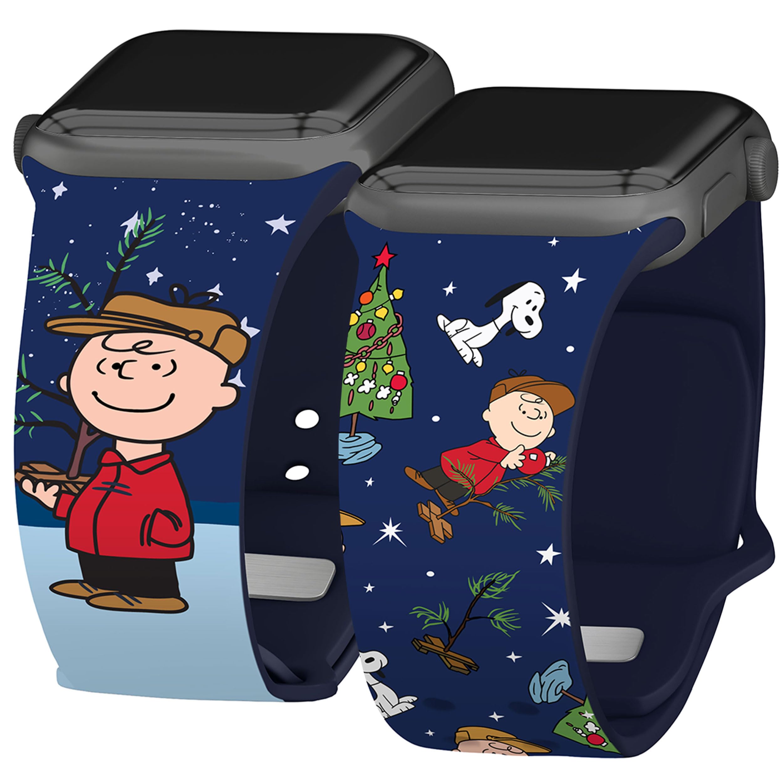 Peanuts Charlie Brown Christmas HD Watch Band Compatible with Apple Watch (38/40/41mm Short Charlie's Tree)