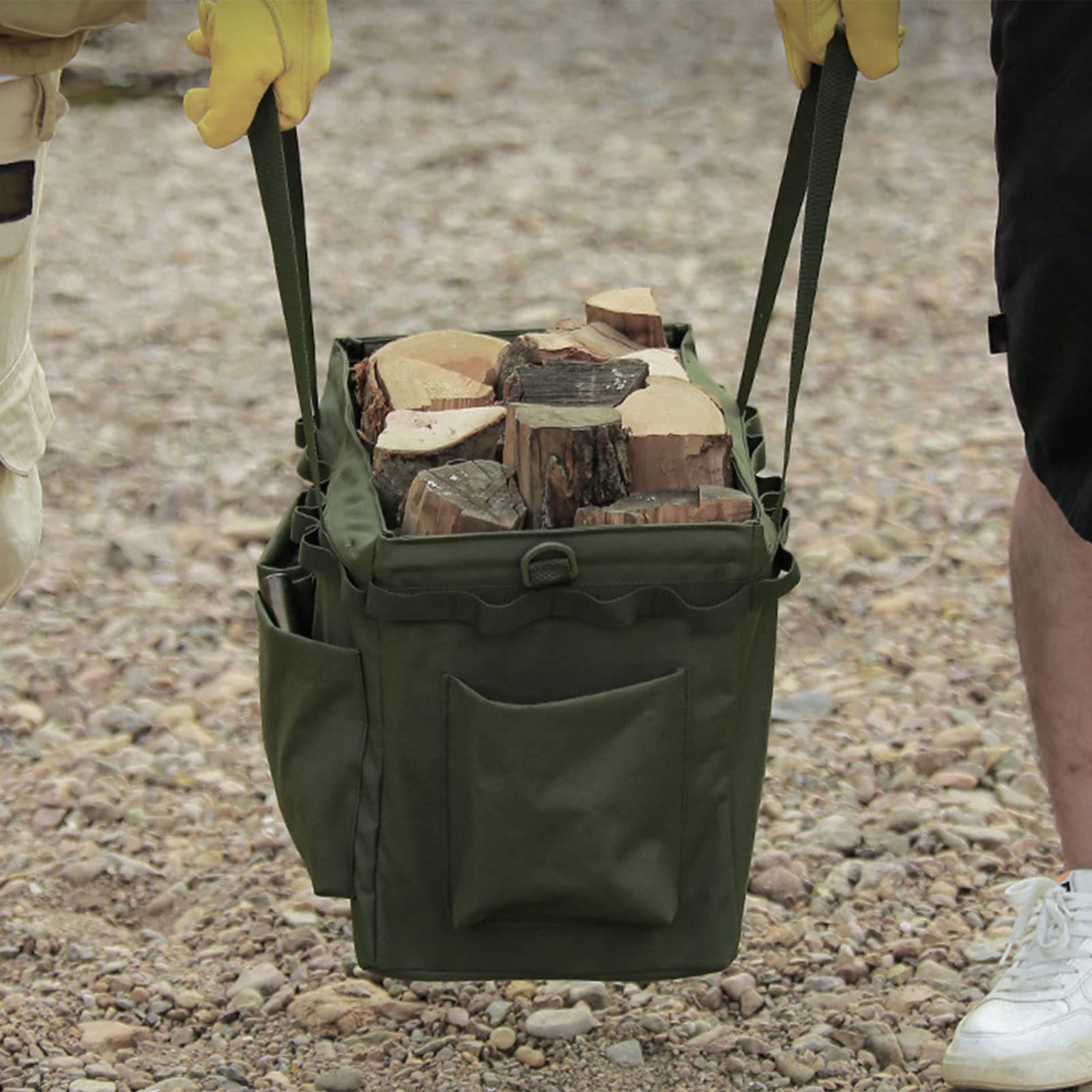 Borsa da picnic da campeggio multi-tasche Borsa portaoggetti Borsa di grande capacità con fori per appendere Pieghevole Outdoor Carry Toolbox Organizer-multifunzionale Storage Large Capacity