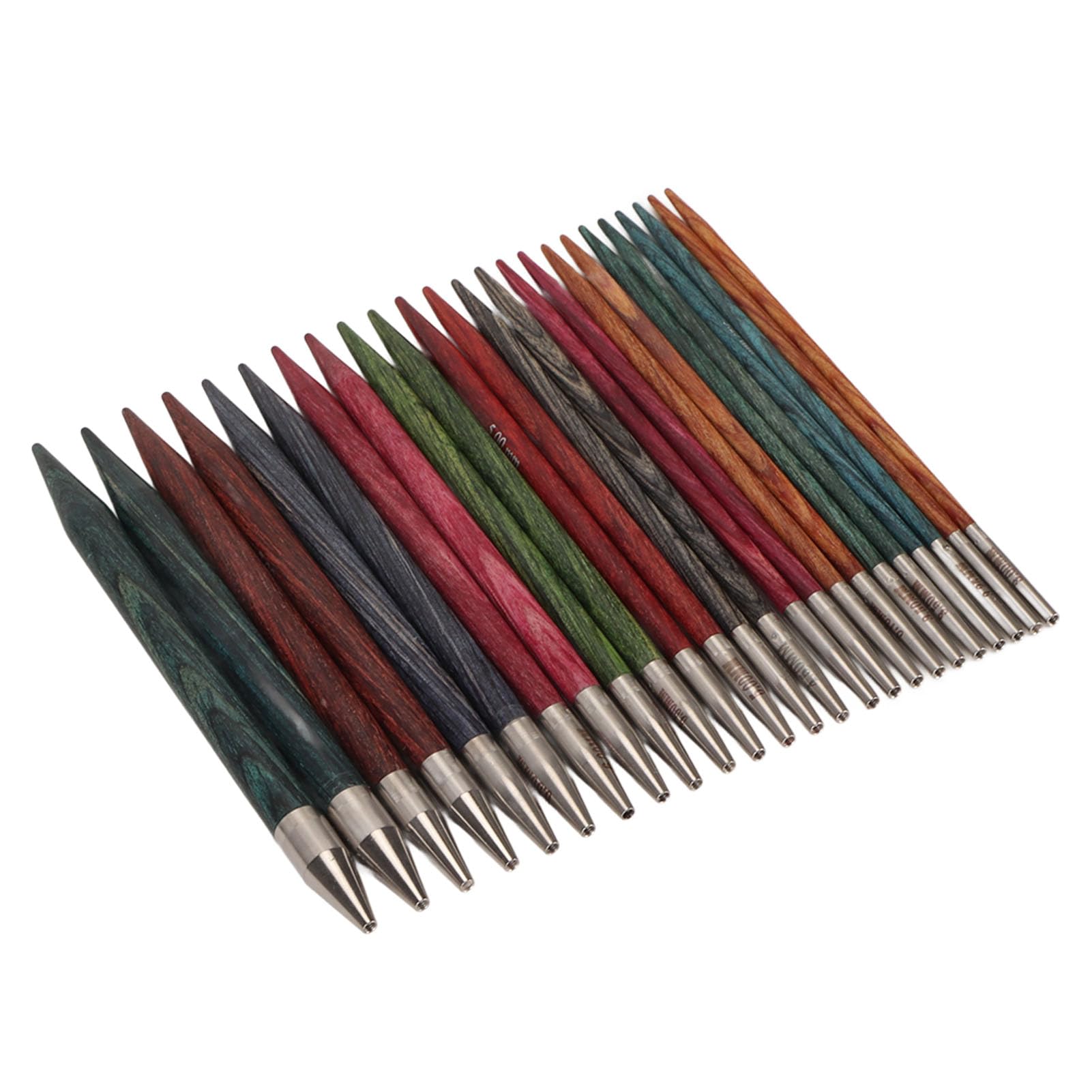 Tomotato Juego de Agujas Circulares de Tejer Intercambiables con Mango Ergonómico, Cable Flexible 12 Pares Tamaños 2-10 mm Bolsa de Almacenamiento para Lana Punto Labores Manuales