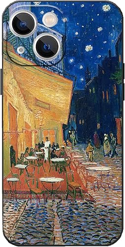 for iPhone 14 Plus Protective Case, Cafe Terrace in Arles at Night by Van Gogh F