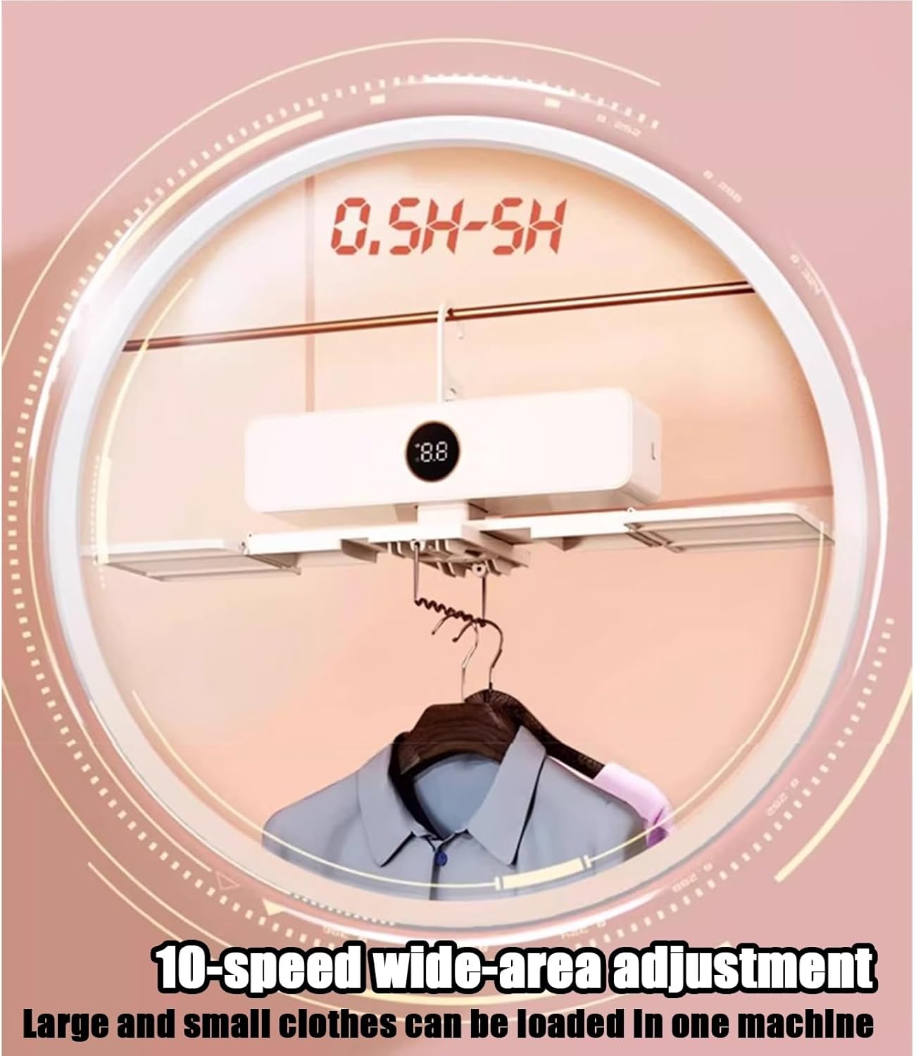 Portable Dryer 850W Small Foldable Dryer,Travelling Clothes Dryer Folding Clothes Dryer,Suitable for Home, Laundry, Apartment and Caravan