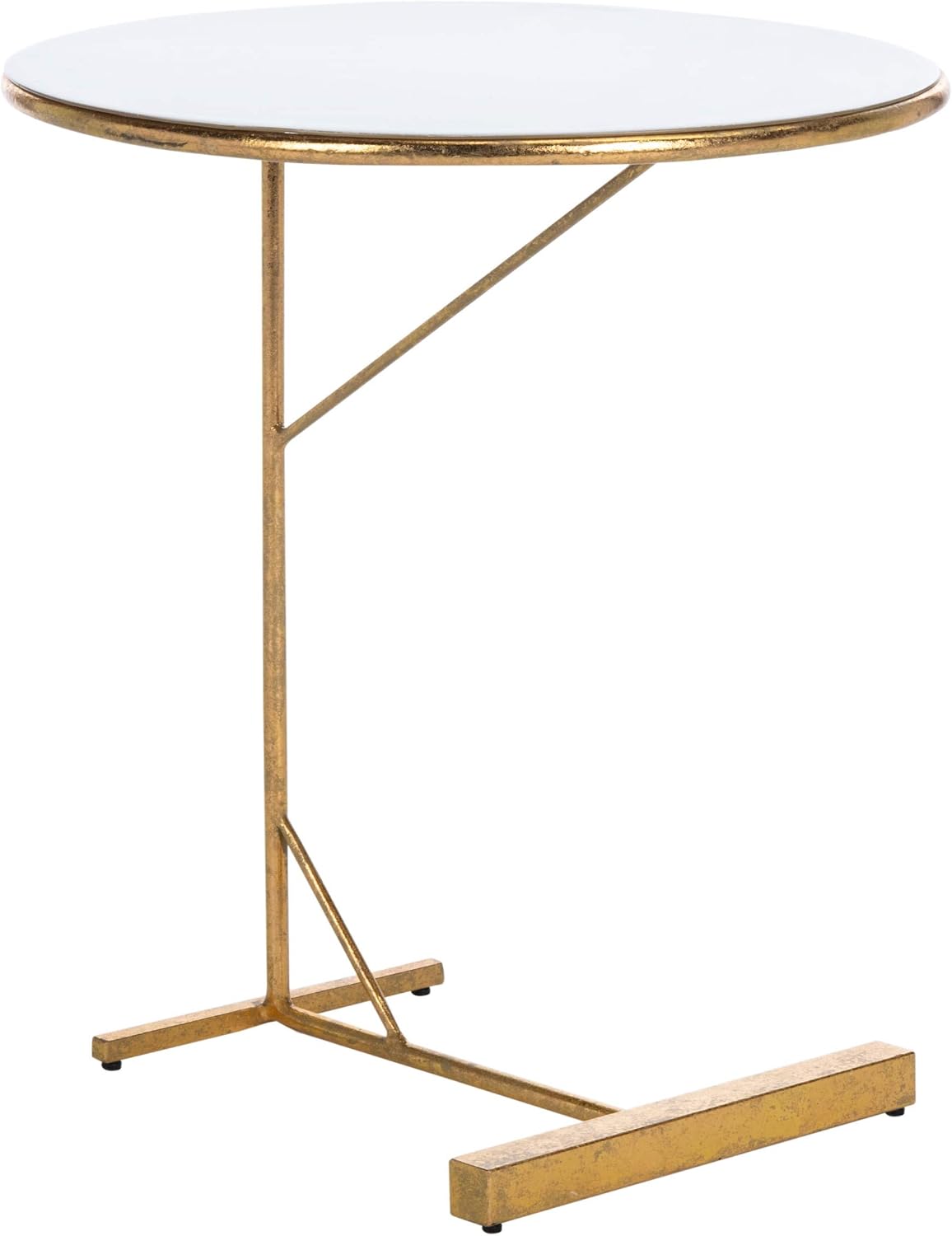 Safavieh Home Sionne White and Gold Round C Table