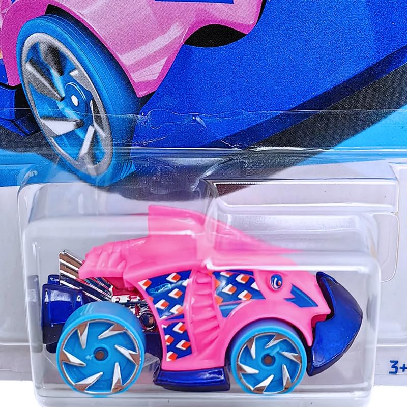 Image of Hot Wheels Let's Race Netlix Piranha Terror HW Mega Bite for Ages 3 and Up (Pink)