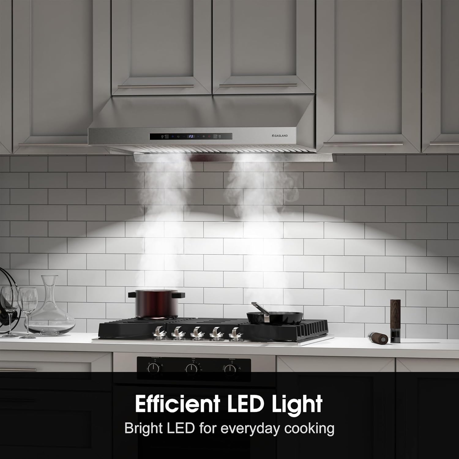 GASLAND 1.2 cu. ft. Microwave Drawer 24 Inch+30 Inch Range Hood