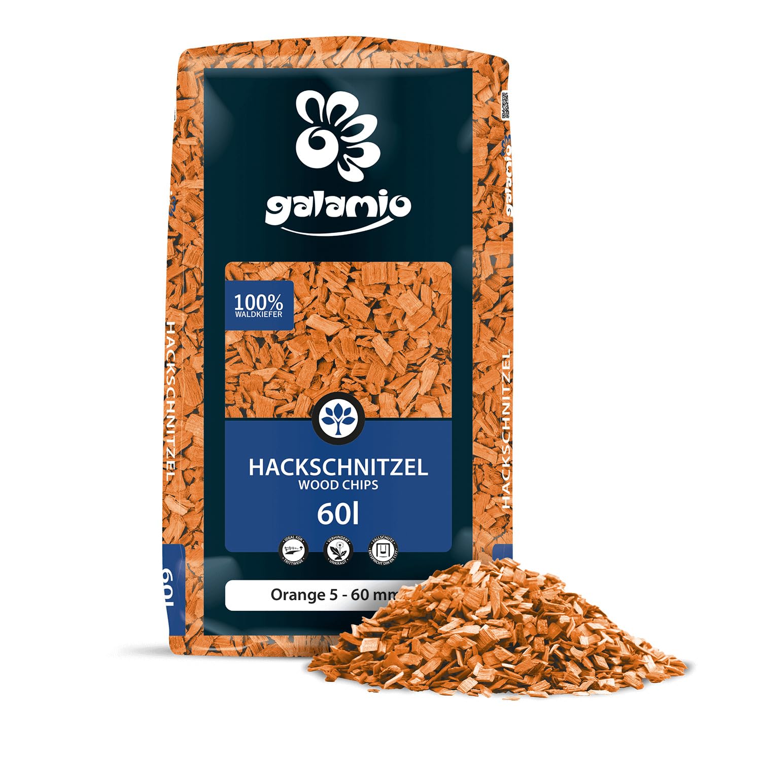 GALAMIO Holzhackschnitzel orange 60l x 39 Sack 2340l
