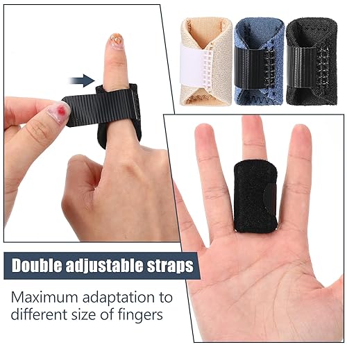 Miniatura 3 de Paquete de 6 férula de dedo meñique para el dedo pequeño para el desencadenante de artritis rota dolor y alivio del esguince, férulas enderezadoras