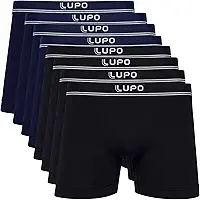 Kit 8 Cuecas Boxer Microfibra Sem Costura Adulto Masculino
