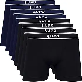 Kit 8 Cuecas Boxer Microfibra Sem Costura Adulto Masculino