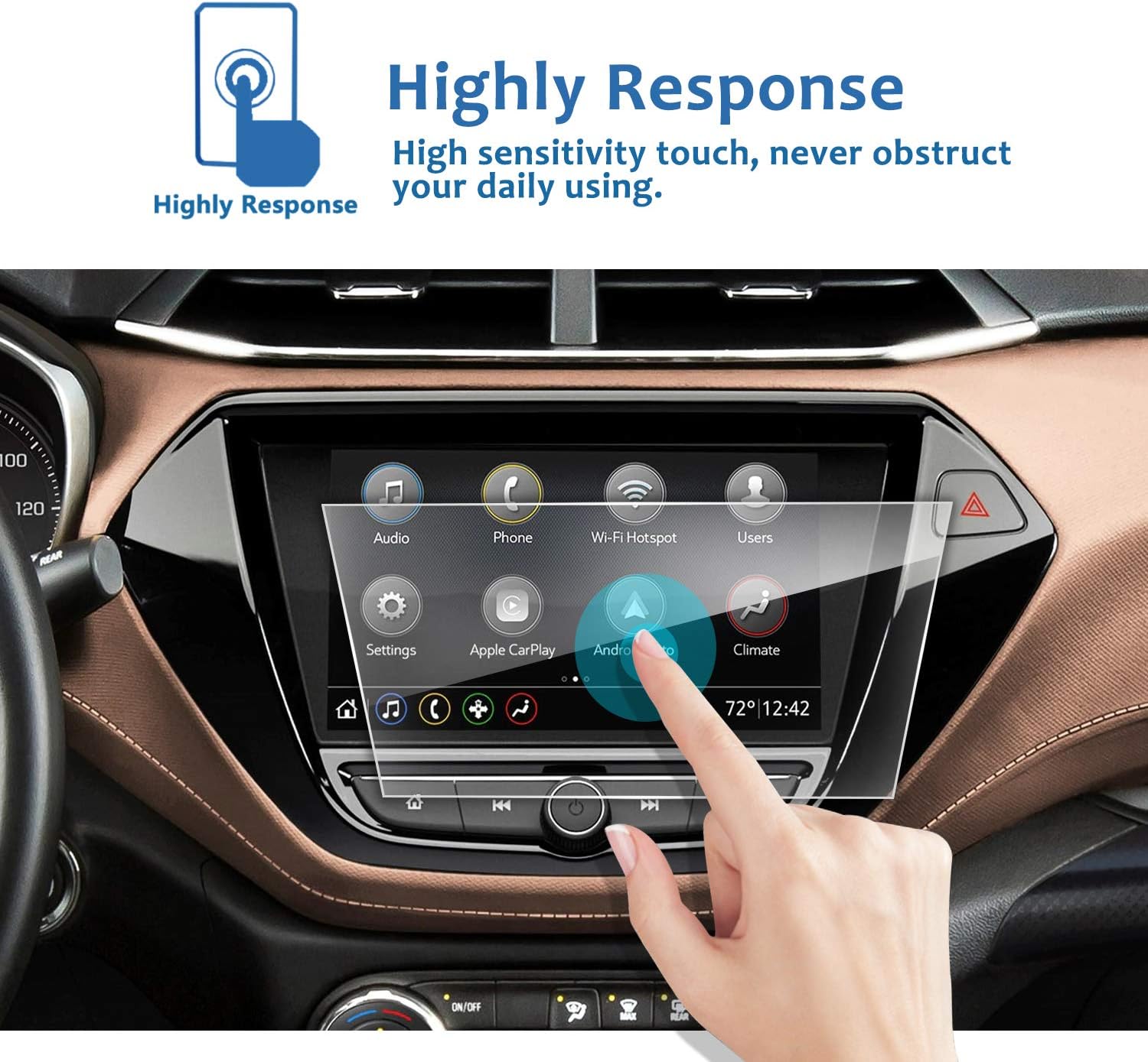 LFOTPP 2023 Chevrolte Trailblazer LS Screen Protector 2021 2022 2023 Chevrolte Trailblazer Navigation Screen Protector 7-Inch Infotainment 3 System Glass Infotainment Screen Protector CenterTouch