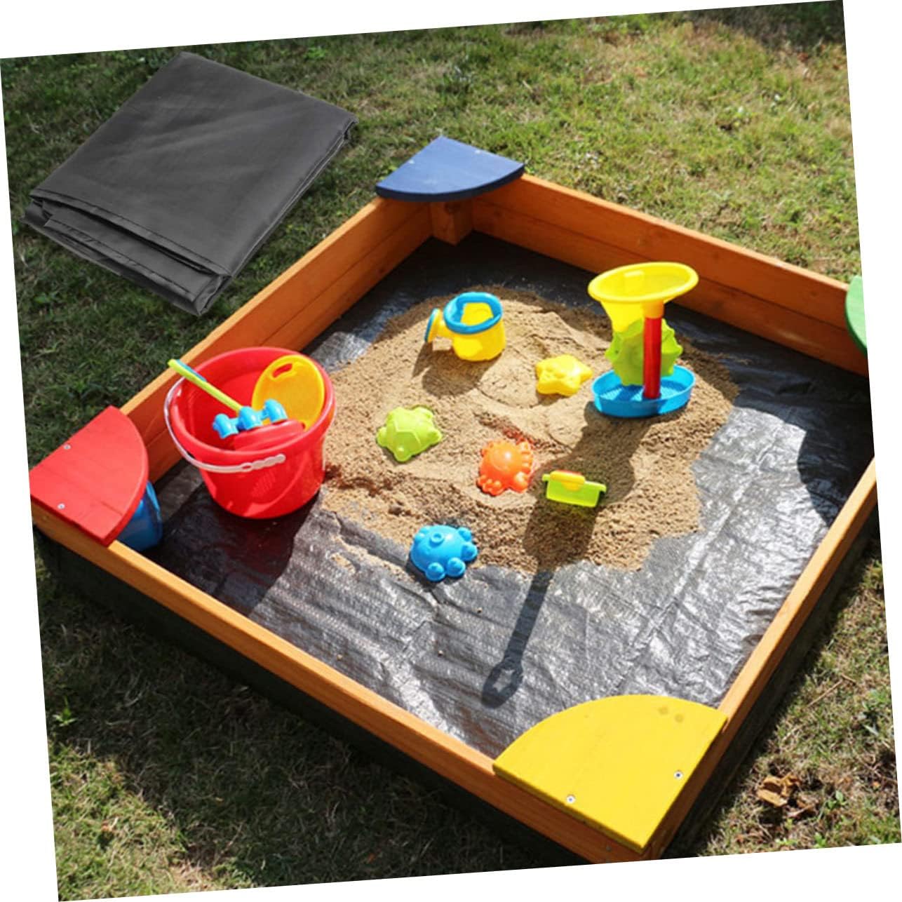 Sandbox Cover for Boys and Girls Canopy Sandbox Protector Rainproof Easy to Install Keeps Toys Clean from