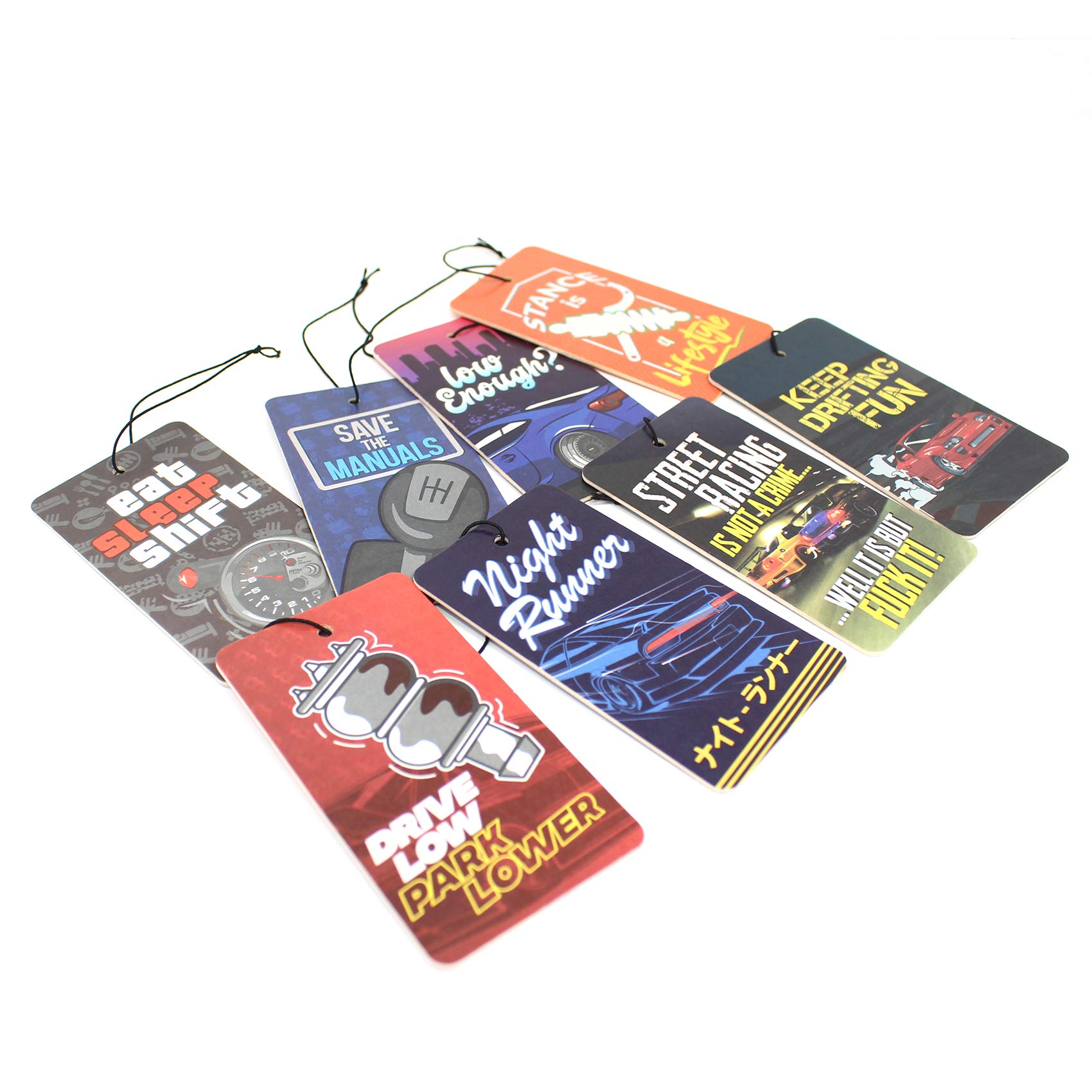 Set van 2 tuning, luchtverfrisser, geurboom voor de auto, luchtverfrisser design, geurhanger V2 (2 x Night Runner
