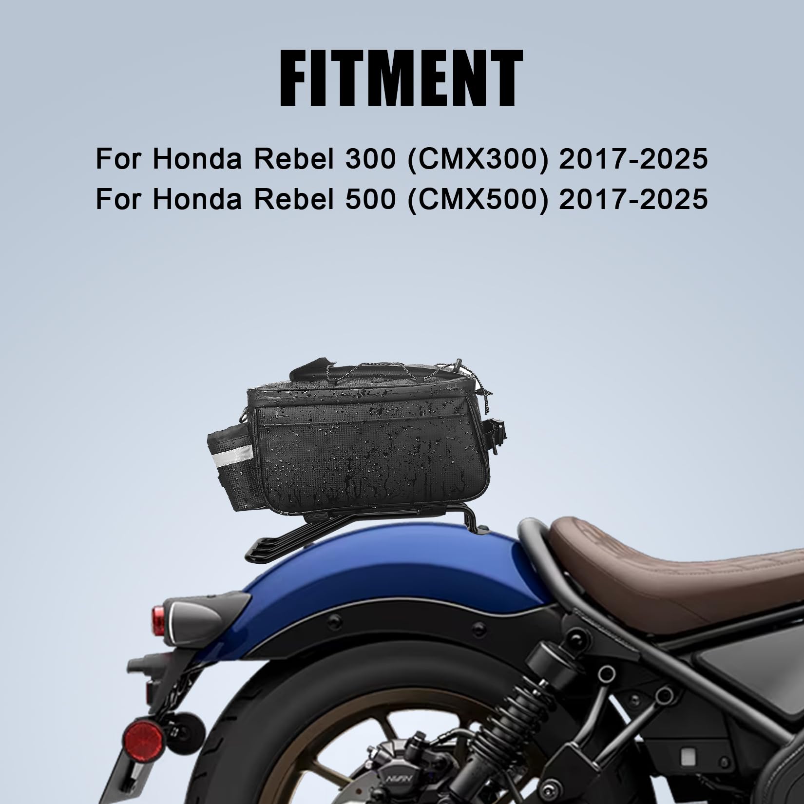 Portaequipajes Trasero para Rebel 300 - PSLER para Rebel 300 CMX300 Rebel 500 CMX500 2017-2026 Accesorios para Motocicleta Estante Trasero Negro