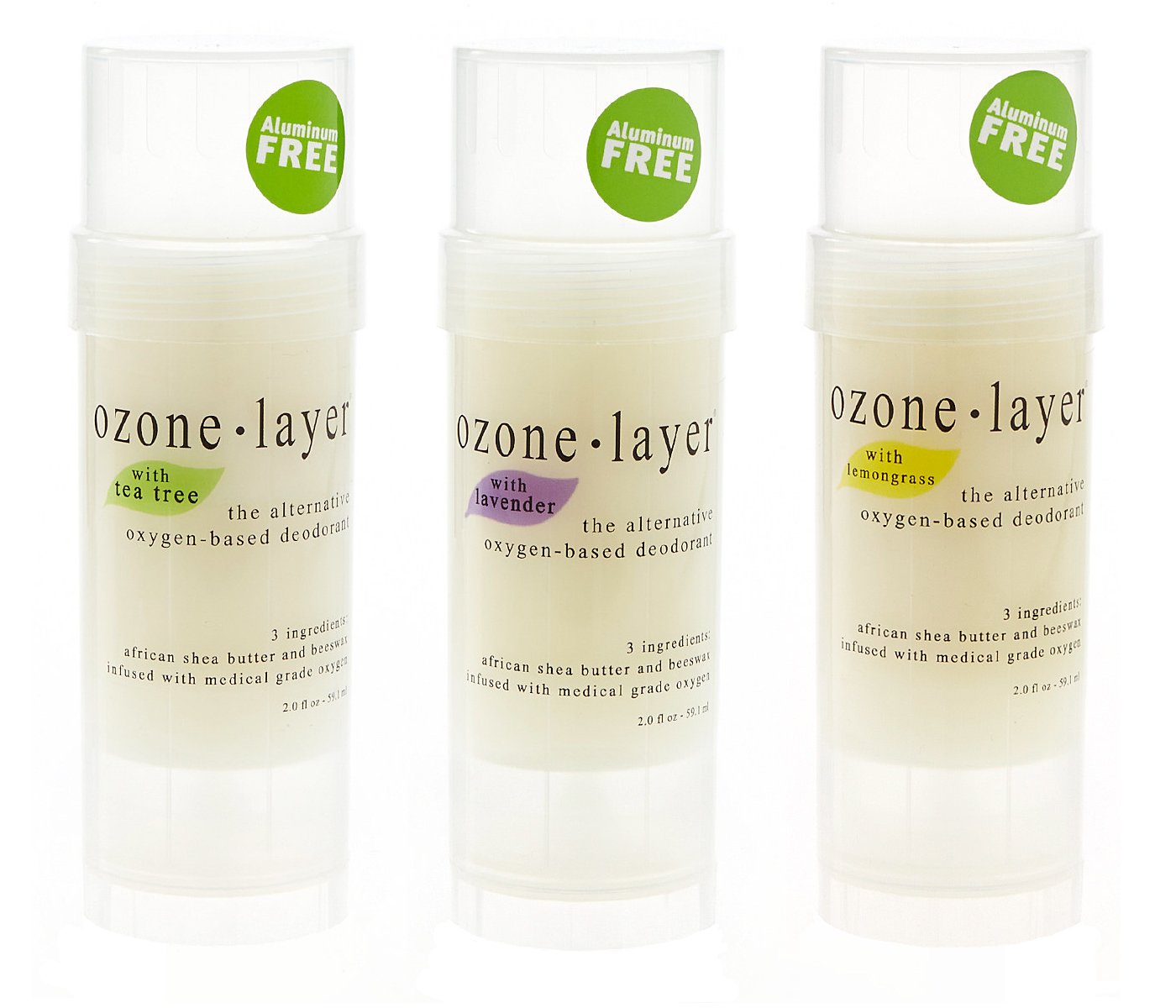 Ozone Layer Deodorant - The All Natural Oxygen Based Deodorant (Essential Oils 3-pack) by Ozone Layer Deodorant LLC