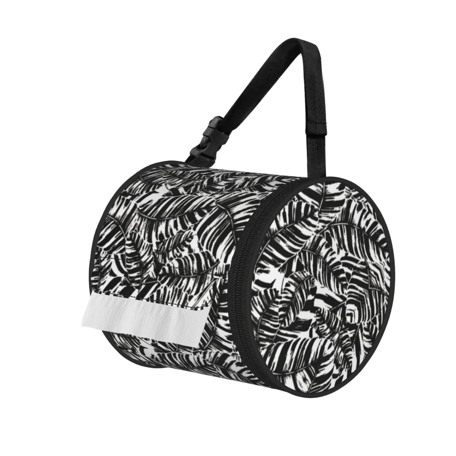 Tropical Leaf Print Fashion Tissues Organizer Box, Hanging Tissue Holder For Purse Coins For Car Office Daily Outing