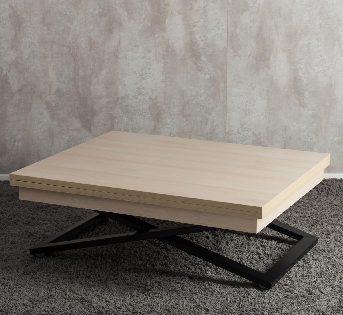 LUNGO HeightAdjustable Coffee Table, Turns into Dining Table