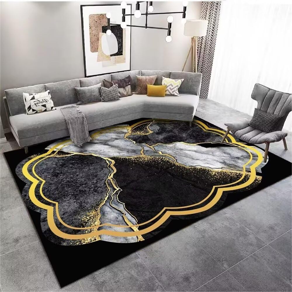 Tapis poils ras antidérapant 140x200 résistant pour cuisine et extérieur