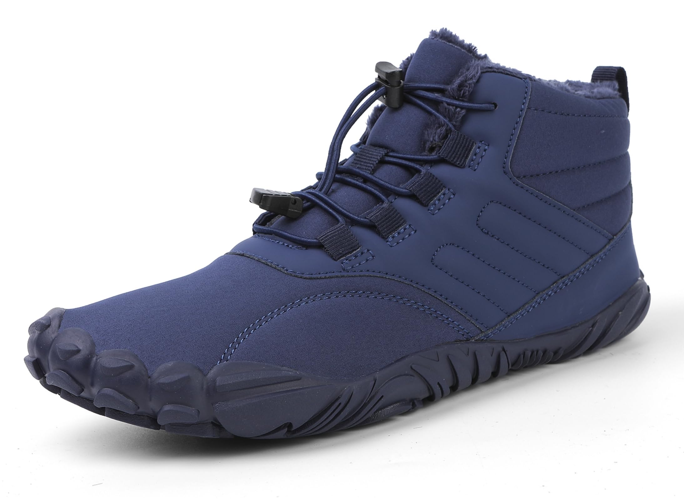 Barfußschuhe Unisex Winterstiefel Damen Herren Zehenschuhe Aquaschuhe Outdoor Winter Warm rutschfest Wasserdicht Gefüttert Winterschuhe Traillaufschuhe