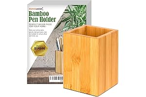 Performore Bamboo Makeup Brush Organizer