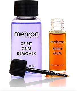 Mehron Makeup Spirit Gum & Remover Complete Kit | Spirit Gum Adhesive and Remover | Professional Cosmetic Glue for Halloween, Cosplay, Special FX, & Wig | Made in the USA