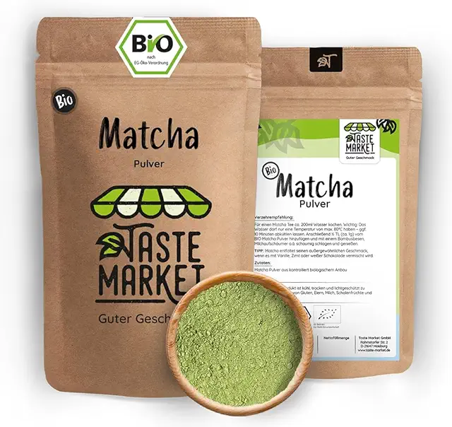 BIO Matcha Pulver 500 g | Matcha-Latte | Tee | Bio-Qualität | Taste Market