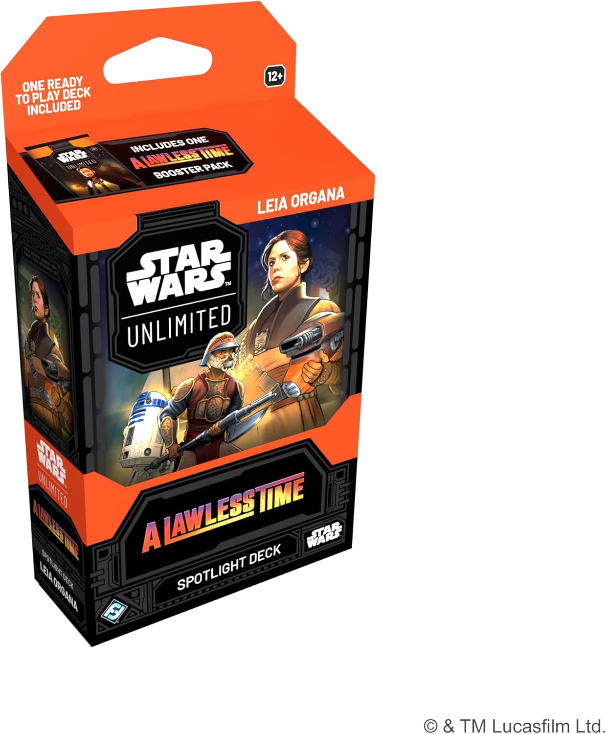 Asmodee Star Wars: Unlimited TCG A Lawless Time Leia Organa Spotlight Deck - Ready-to-Play 50-Card Deck + Booster Pack, Exclusive Collectible Cards, Ages 12+, 2+ Players, 20 Minute Playtime