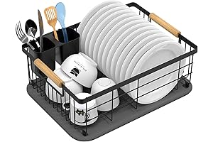 Stone Dish Drying Mat with Wood Frame