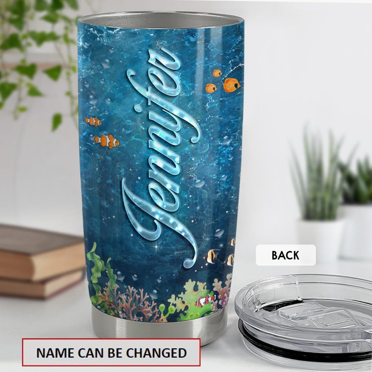 SANDJEST Personalized Sea Turtle Tumbler 20oz 30oz Insulated Tumblers with Lid Coffee Travel Mug Cup for Women Girl Turtle Gifts for Birthday - Image 2